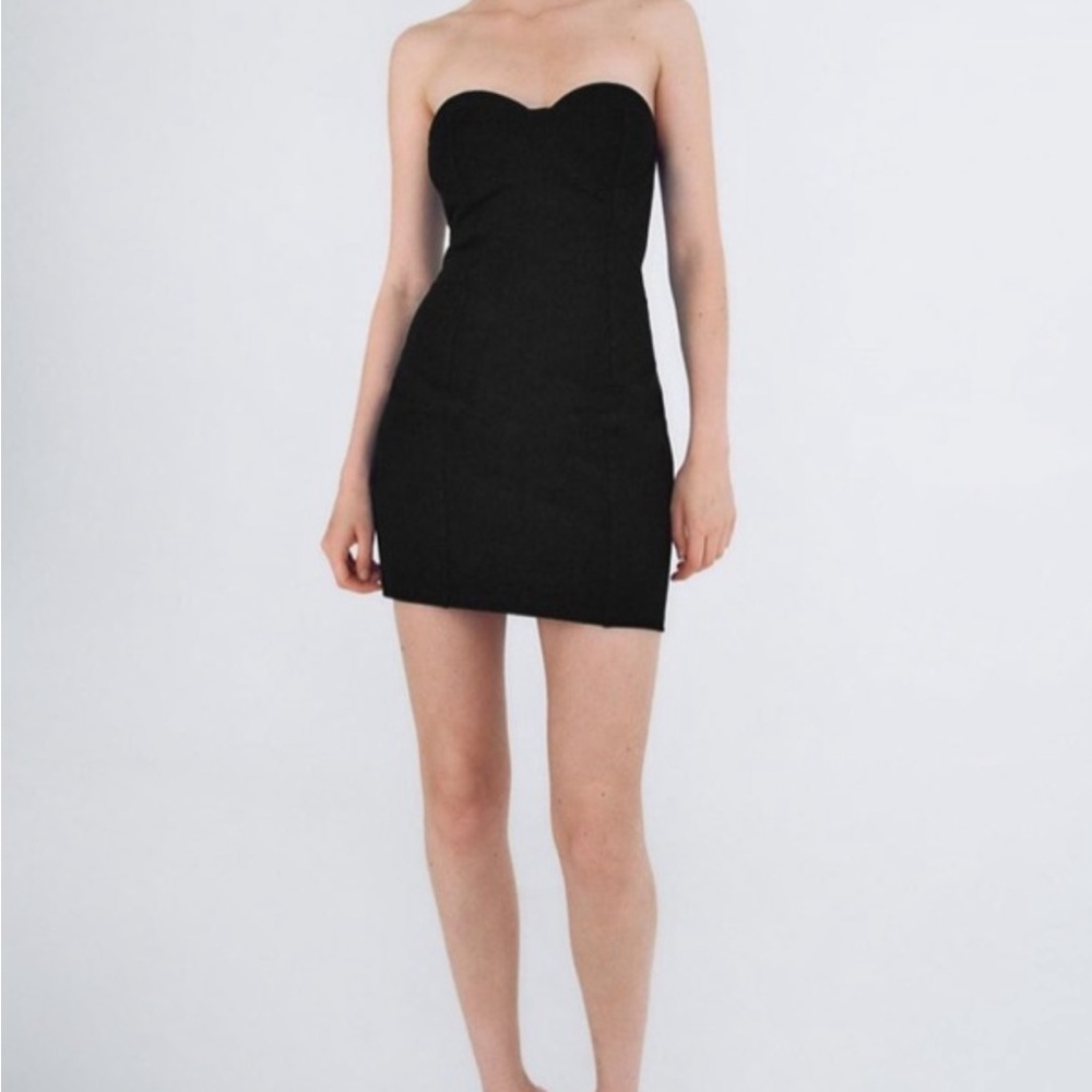 Zara Corset style mini black dress